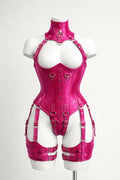 Pink Satin Corset With Harness