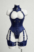 Blue Corset With Harness